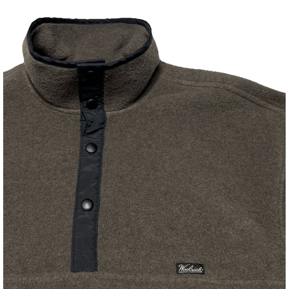 Vintage Woolrich Mens Polartec Fleece Pullover Snap Brown Large 90s Y2K NWT RARE - Picture 3 of 8